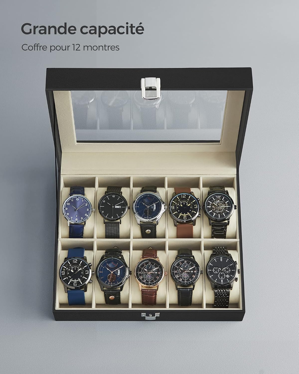 Thumbnail 4 de SONGMICS Boîte à Montres 10 emplacements JWB010