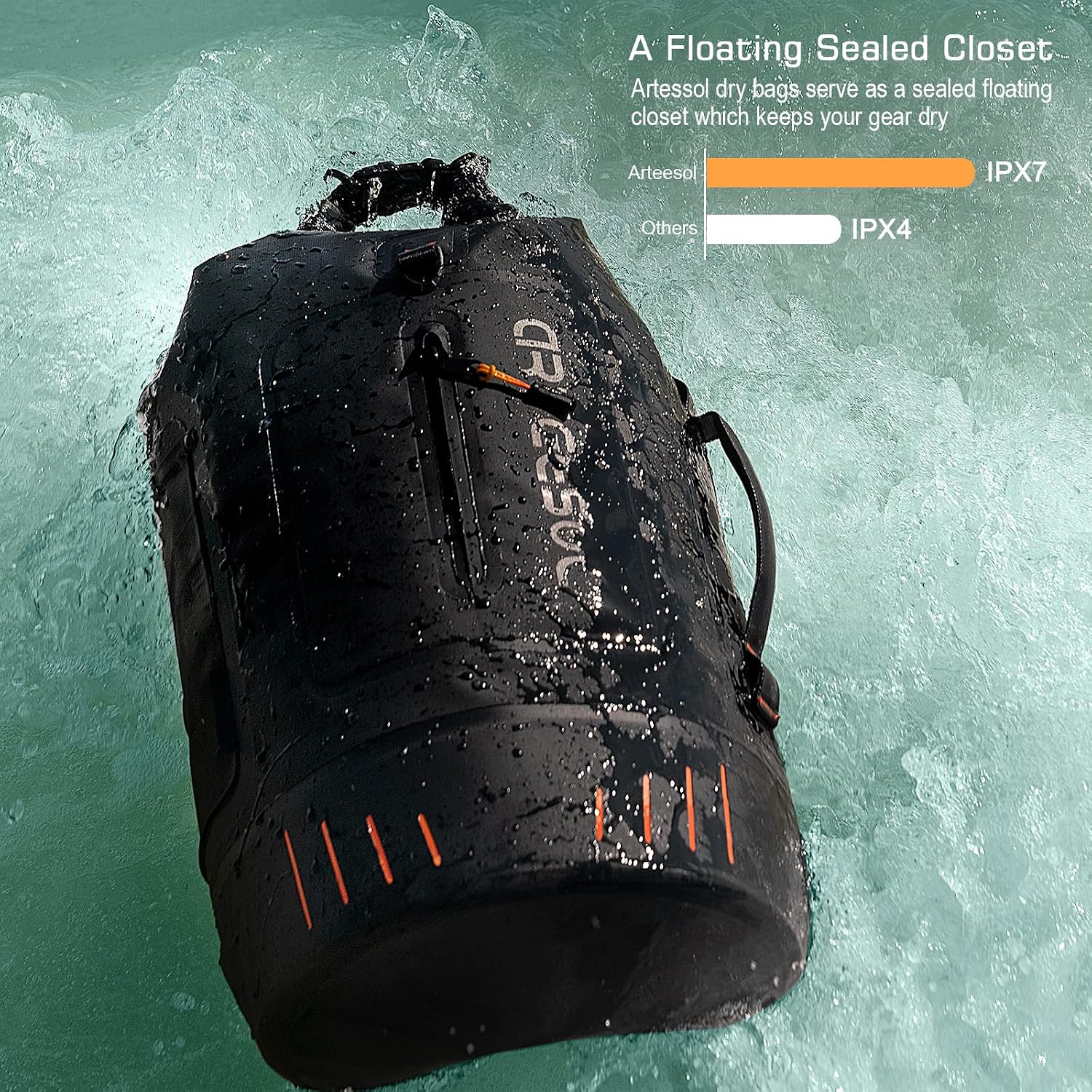 Detalle 2 de Dry Bag Upgraded 20L–45L waterproof dry sack for paddleboarding, kayaking, fishing and more