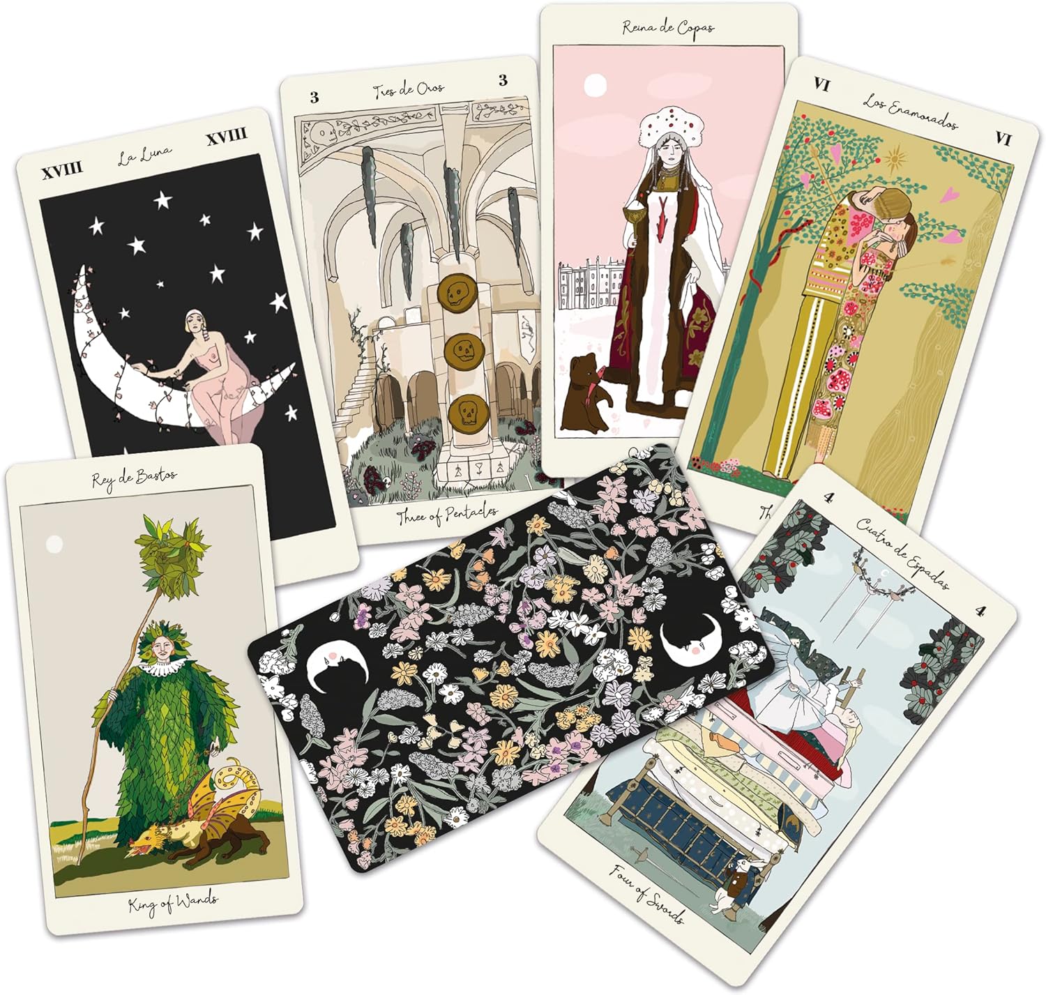 Thumbnail 4 de Fournier Tarot DE CARLOTYDES – 78 Karten, wasserfestes Blattmaterial & praktischer Federmäppchen‑Beutel