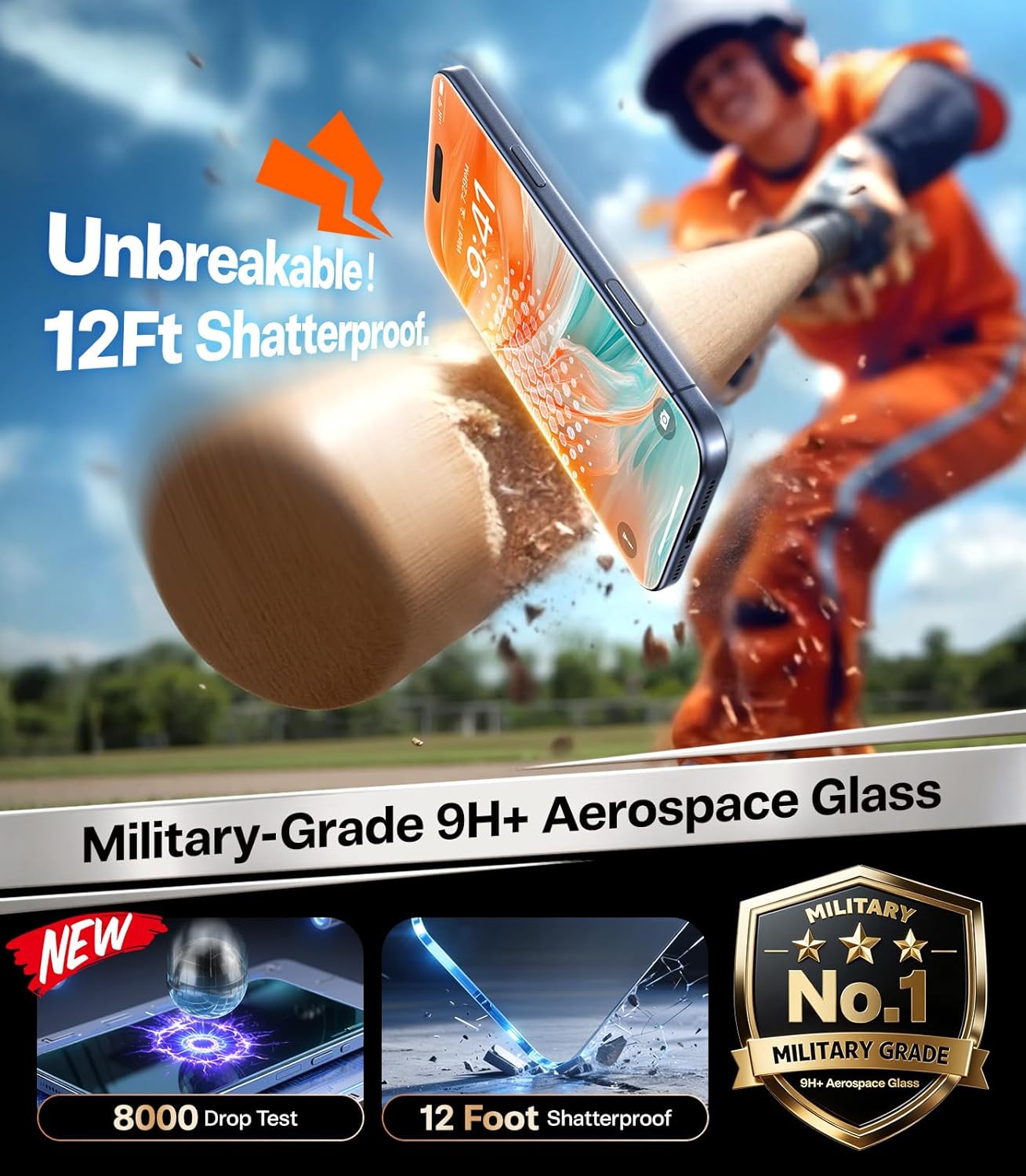 Thumbnail 1 de TORRAS Uncrackable privacy screen protector 6.9"