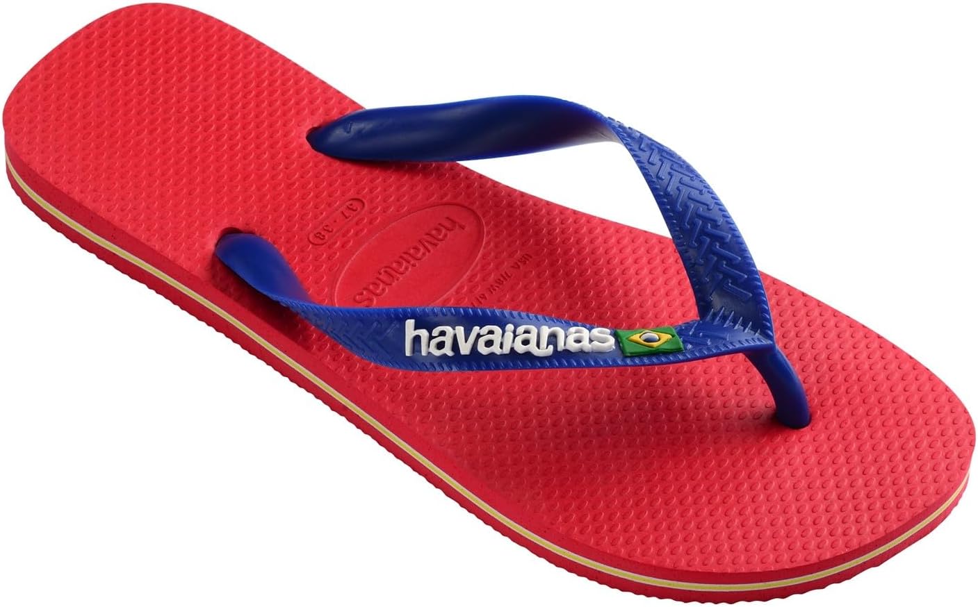Detalle de Havaianas Brasil Logo – tongs unisex confortables, légères et antidérapantes à semelle colorée