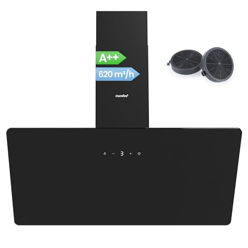COMFEE CH90J64ET4A2B2-EU : Hotte aspirante inclinée 90 cm, 620 m³/h, A++