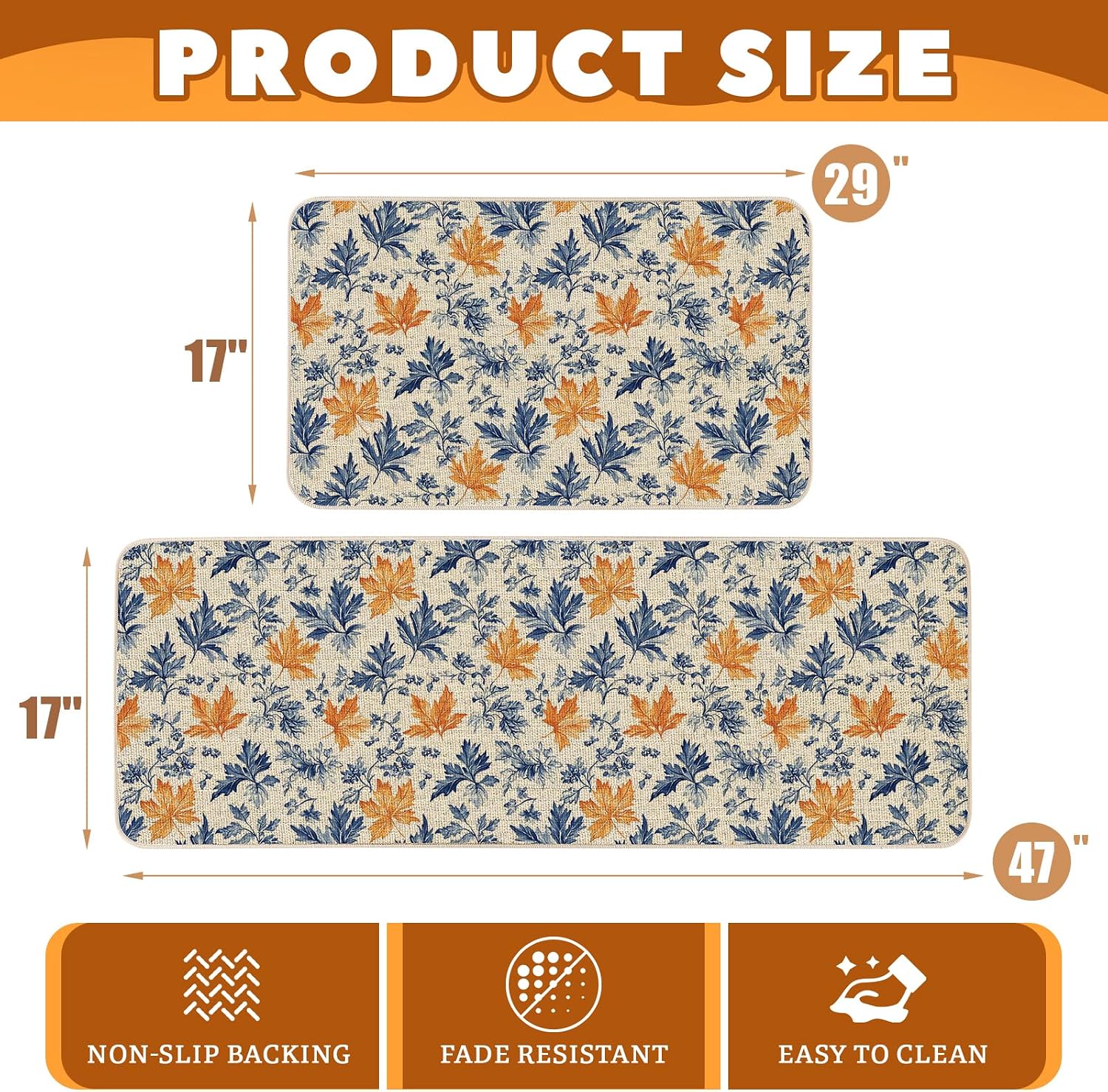 Detalle de Moutina Kitchen Rugs 17 x 29 Inch