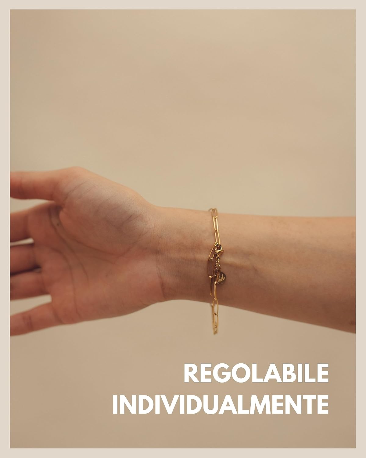 Thumbnail 3 de Bracciale a maglie GD GOOD.designs EST. 2015 in acciaio inossidabile 316L, regolabile fino a circa 21 cm