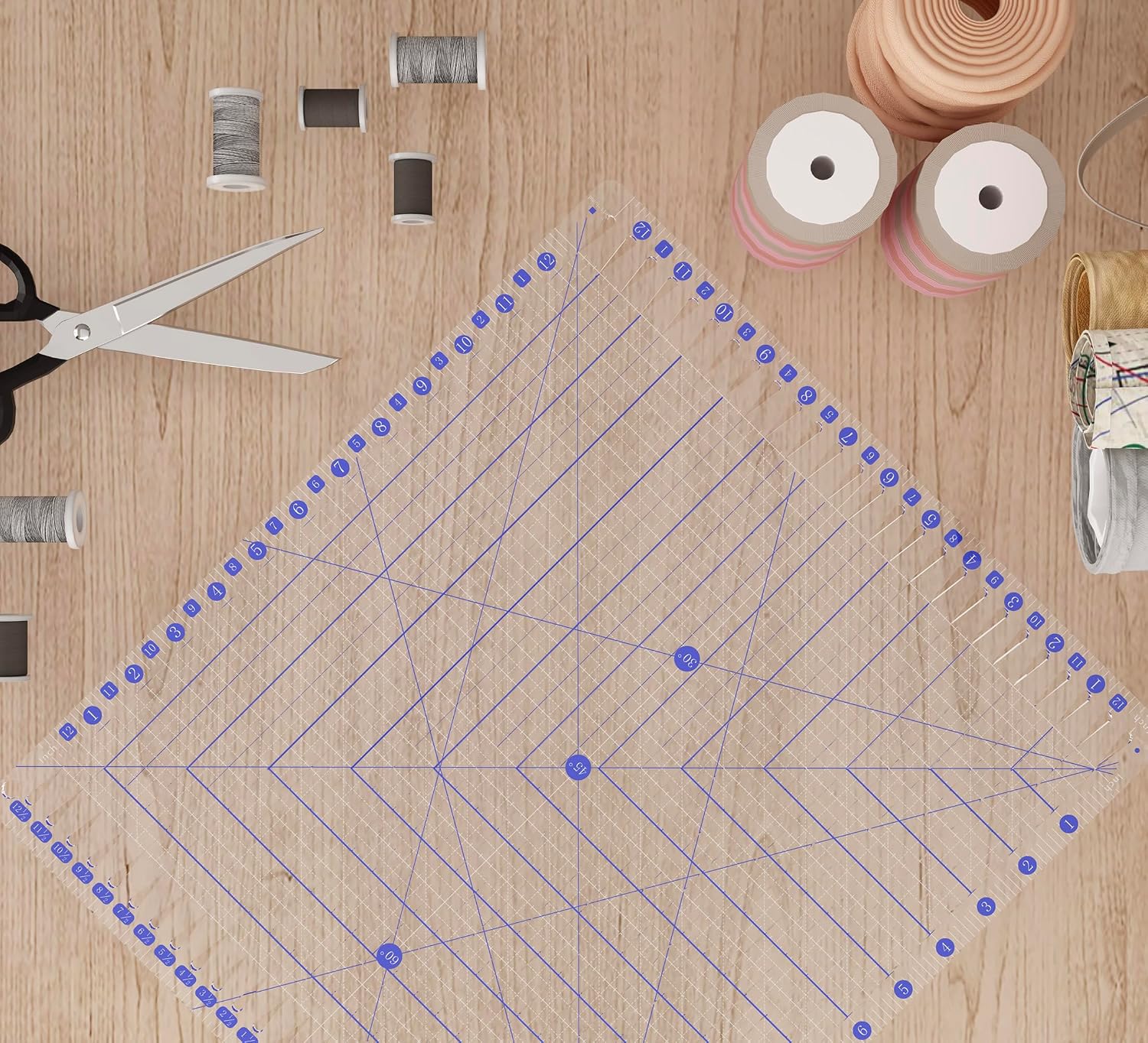 Detalle 1 de Quilting Ruler, 12.5" x 12.5