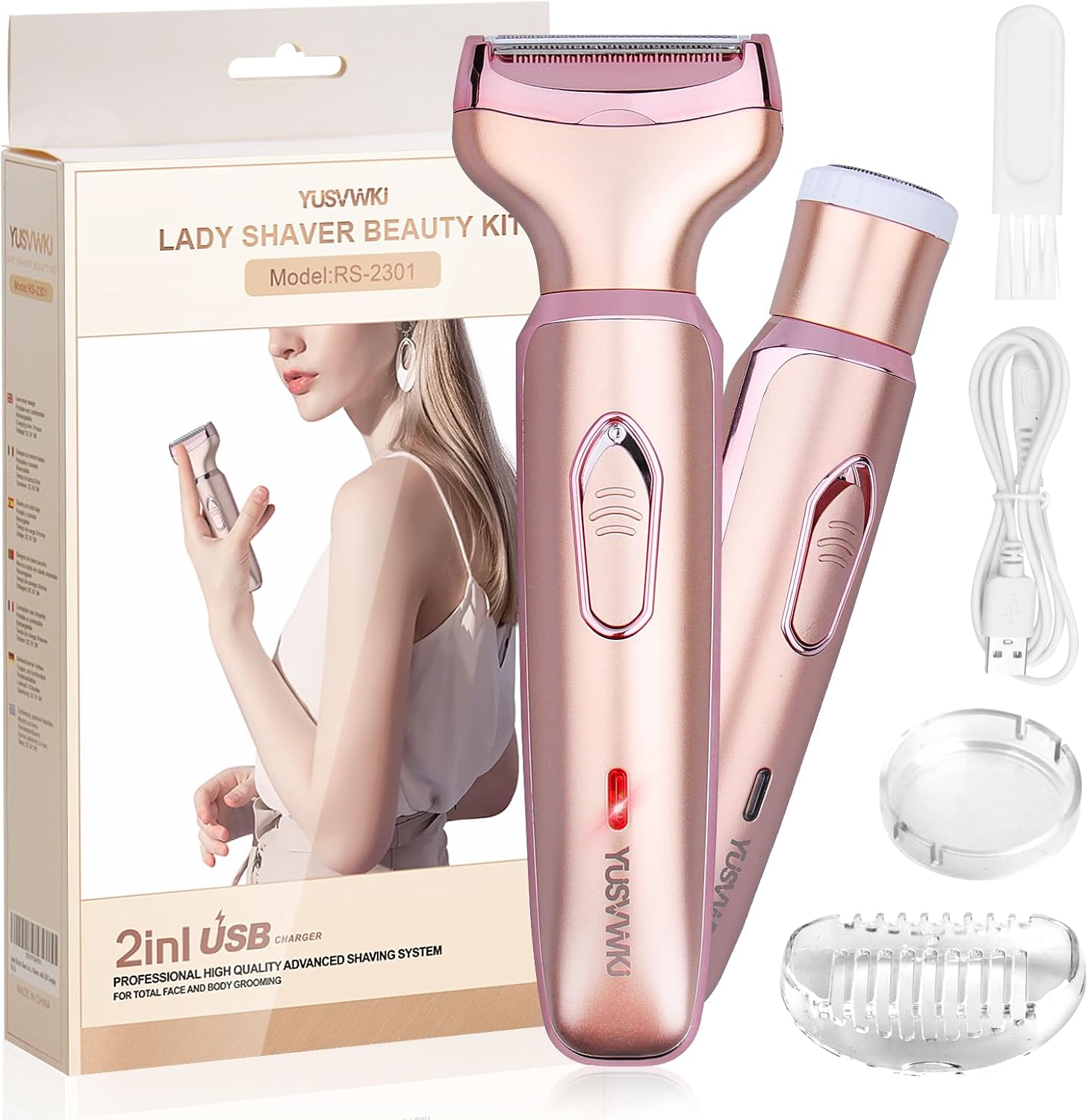Imagen de Lady Shaver for Women 2-in-1 Electric Shaver — Wet & Dry, USB Rechargeable en OfertitasTOP