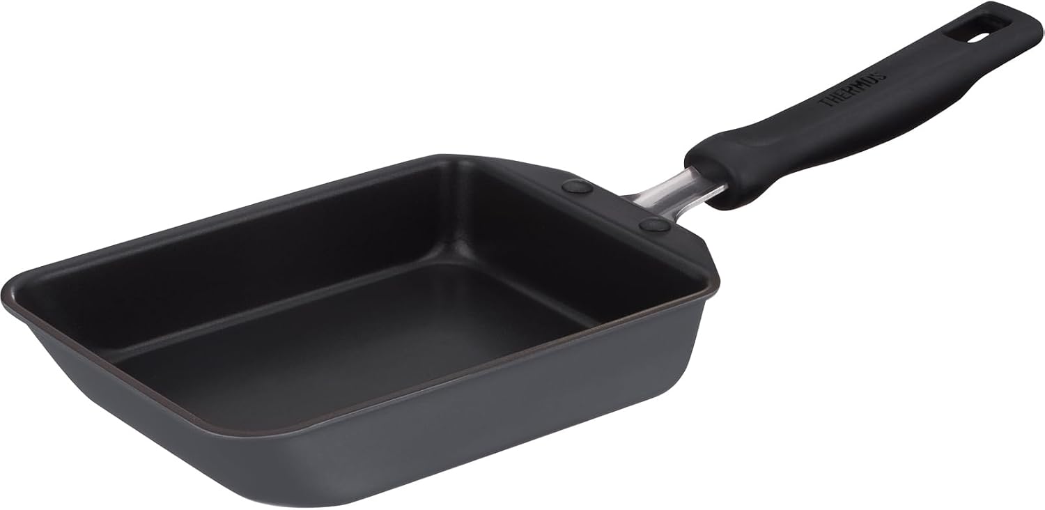 Detalle de サーモス KFM-013E GY デュラブルシリーズ 玉子焼きフライパン 13cm グレー ガス火・IH対応