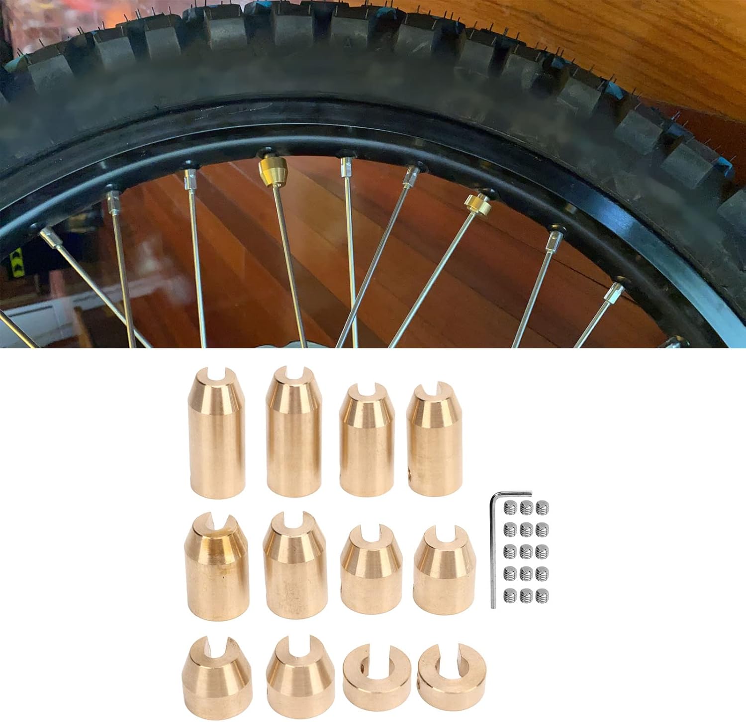Thumbnail 3 de KIMISS Brass Motorcycle Spoke Balance Weights