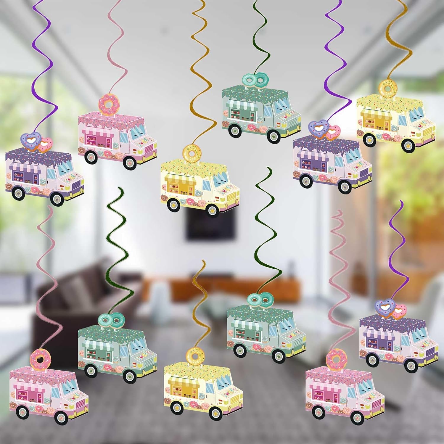 Detalle de Doughnut Party Decorations, 24-Piece Set