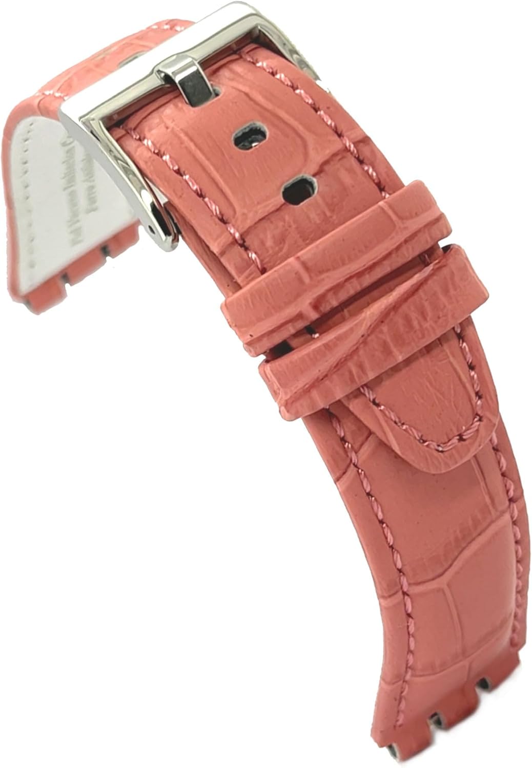 Thumbnail 1 de diloy Leder-Uhrenarmband Croco grain 21–23 mm (kompatibel mit Swatch Irony & Scuba) – Ref 328