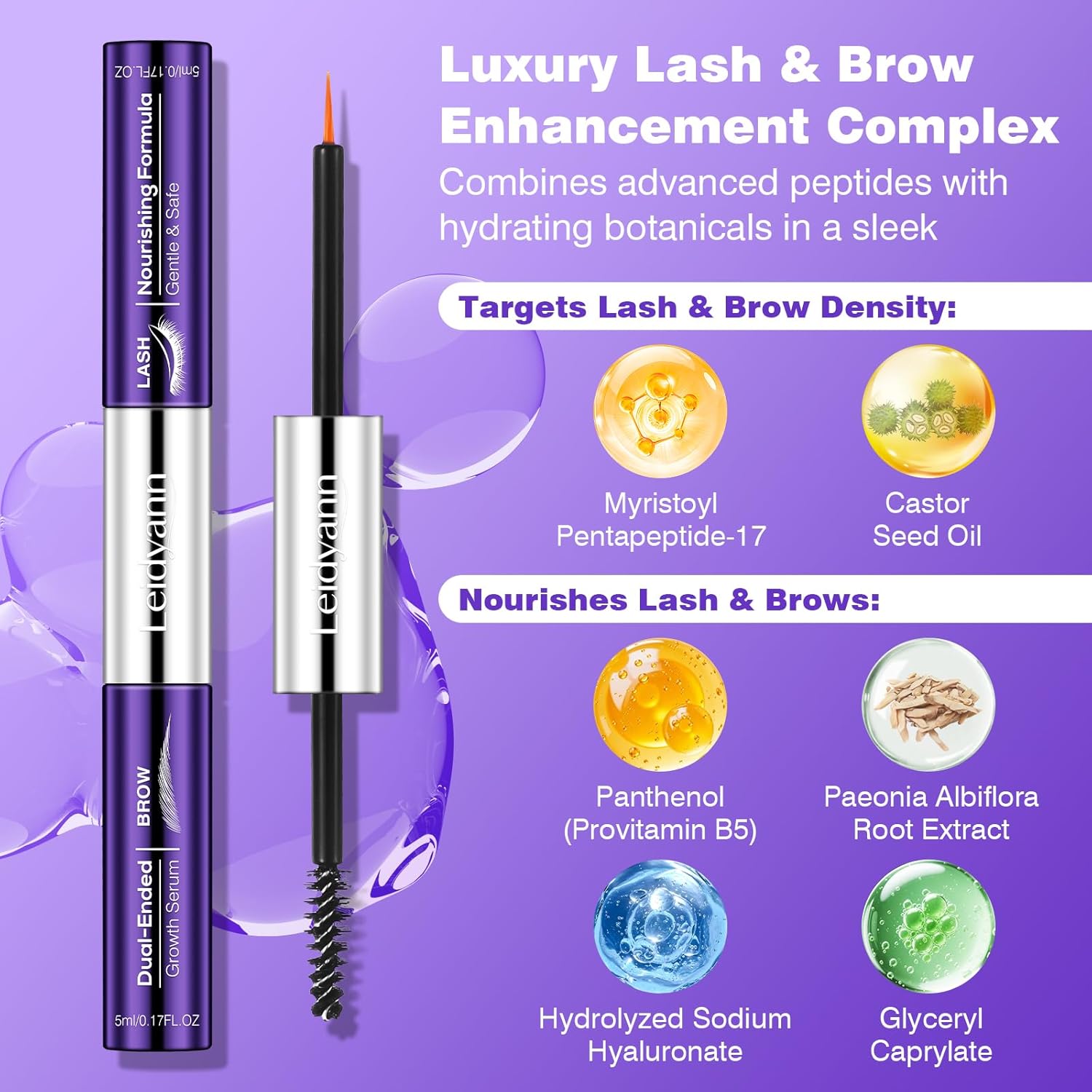 Thumbnail 3 de 2-in-1 Lash & Brow Growth Serum: Dual-Ended Enhancer for Lashes and Brows