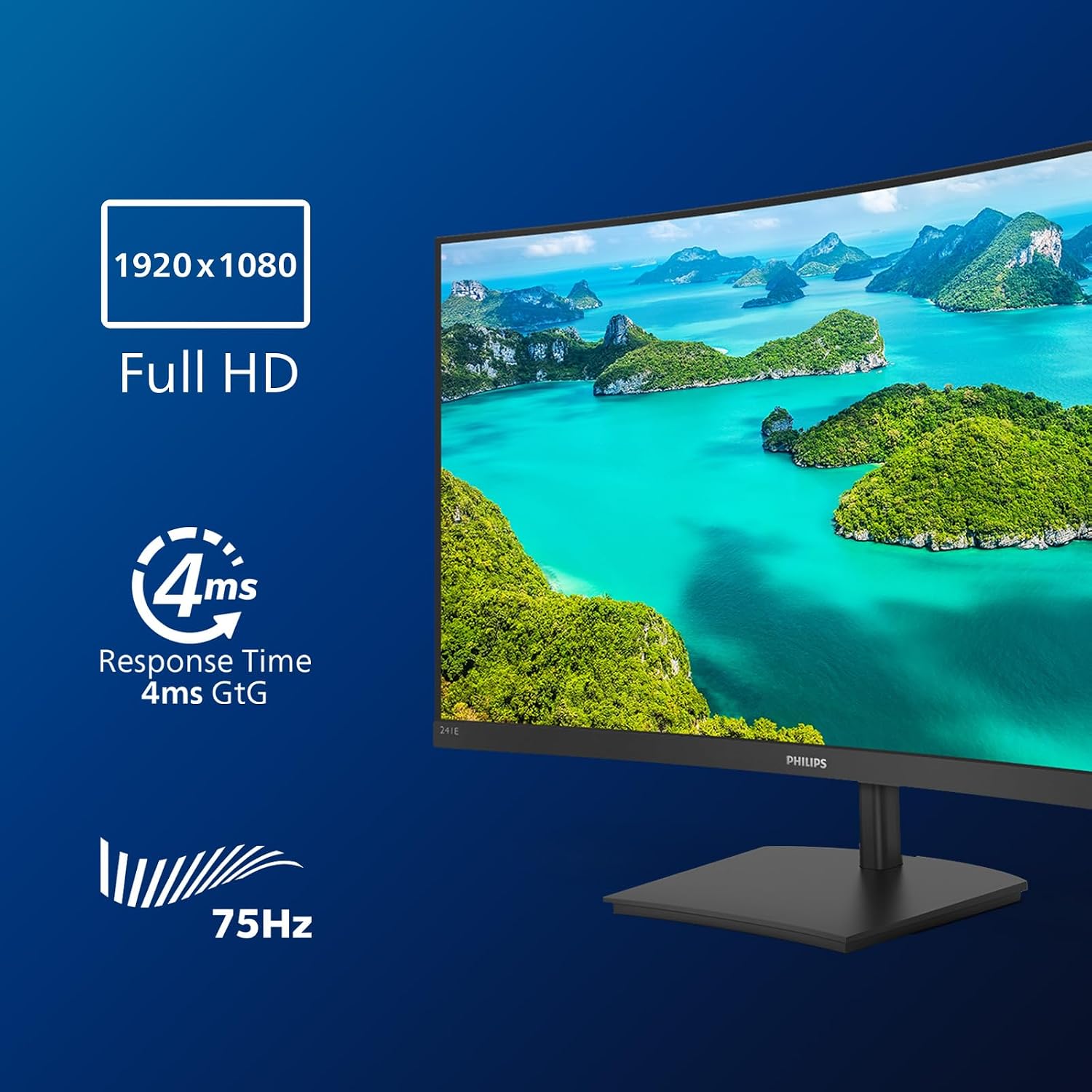 Thumbnail 4 de Philips 241E1SC 24 Inch Curved Monitor