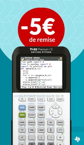 Detalle 2 de Texas Instruments TI-83 Premium CE Edition Python — Calculatrice graphique avec mode examen