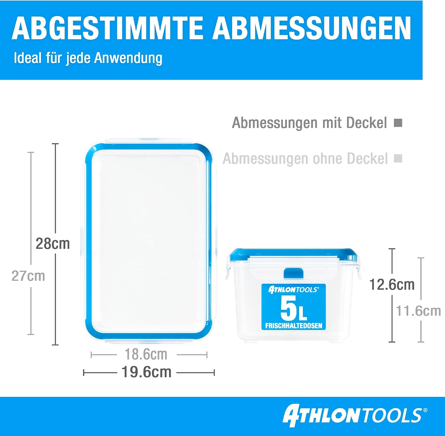 Thumbnail 1 de ATHLON TOOLS 2x 5L Frischhaltedosen-Set – luftdicht, BPA-frei, Made in EU