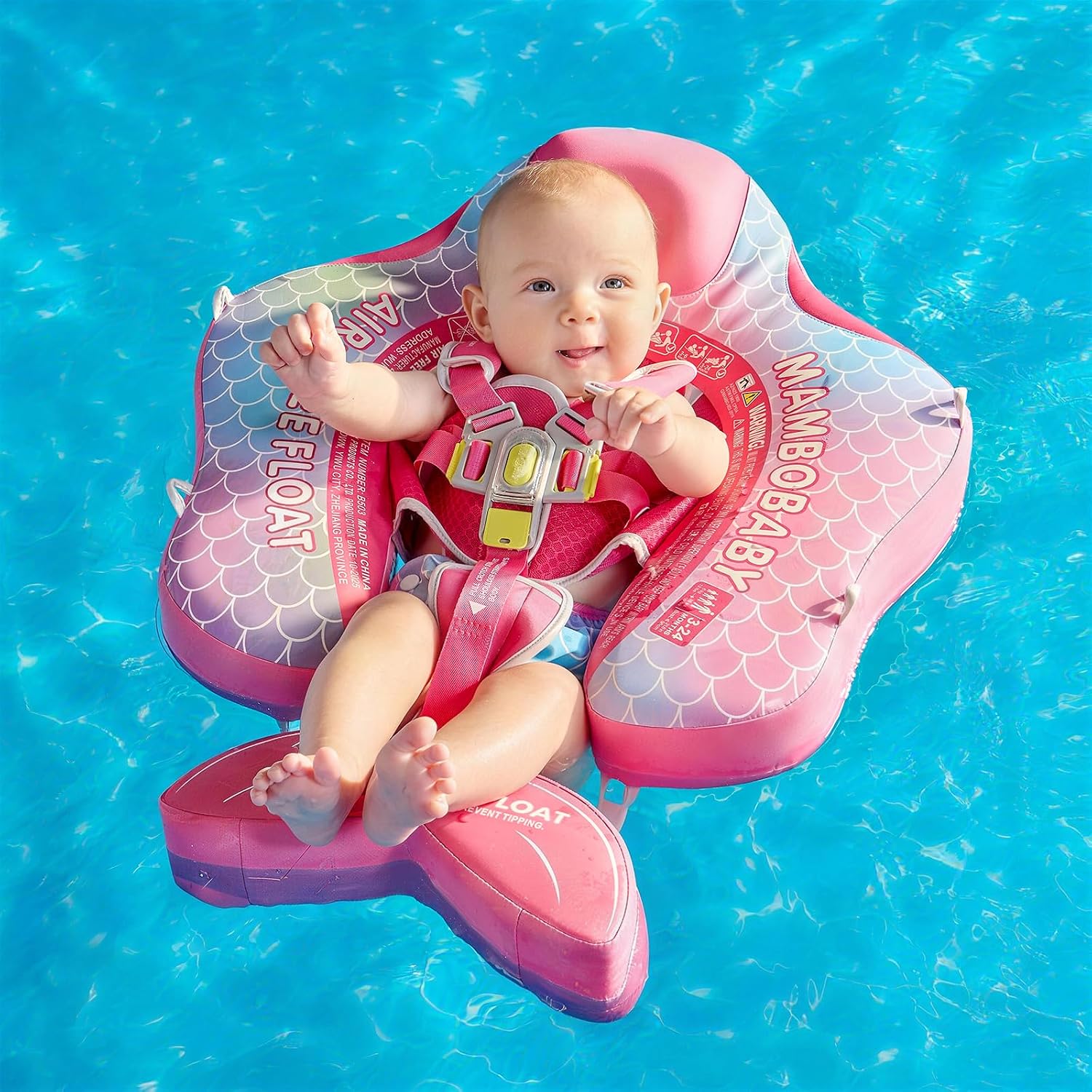 Thumbnail 6 de Mambobaby Baby Pool Float with Canopy: Non-Inflatable Pearl Foam Float for 3–24 Months