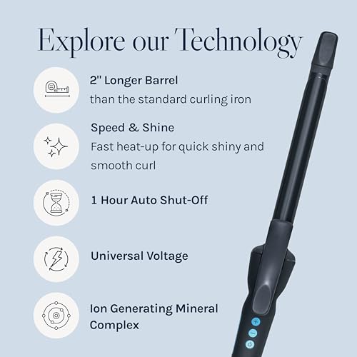 Detalle de Bio Ionic Long Barrel Curling Iron with NanoIonic MX 🎀