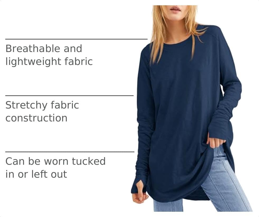 Detalle 2 de Fisoew Women's Casual Long Sleeve Tops