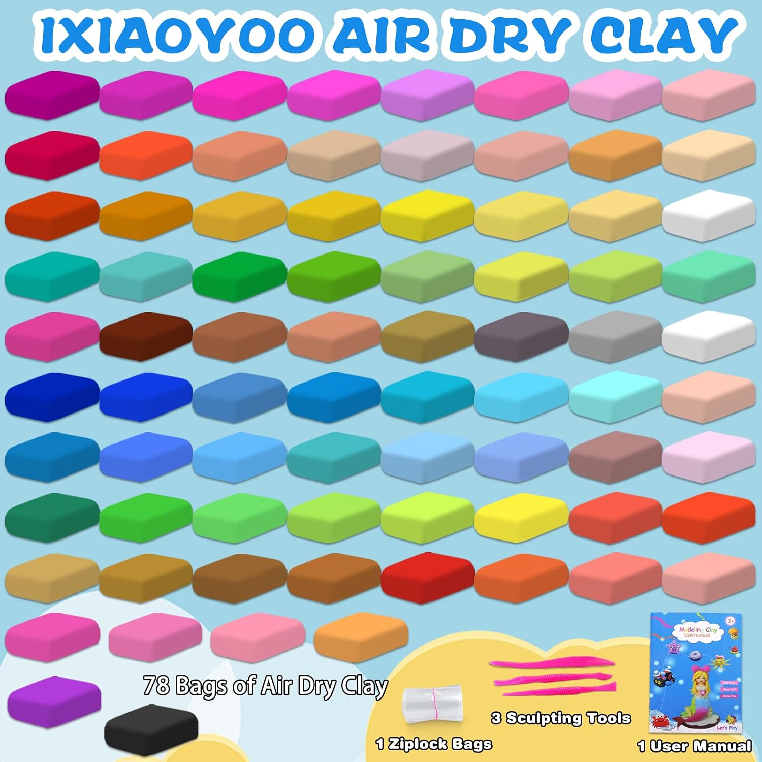 Detalle 2 de Magic clay set with 78 colours