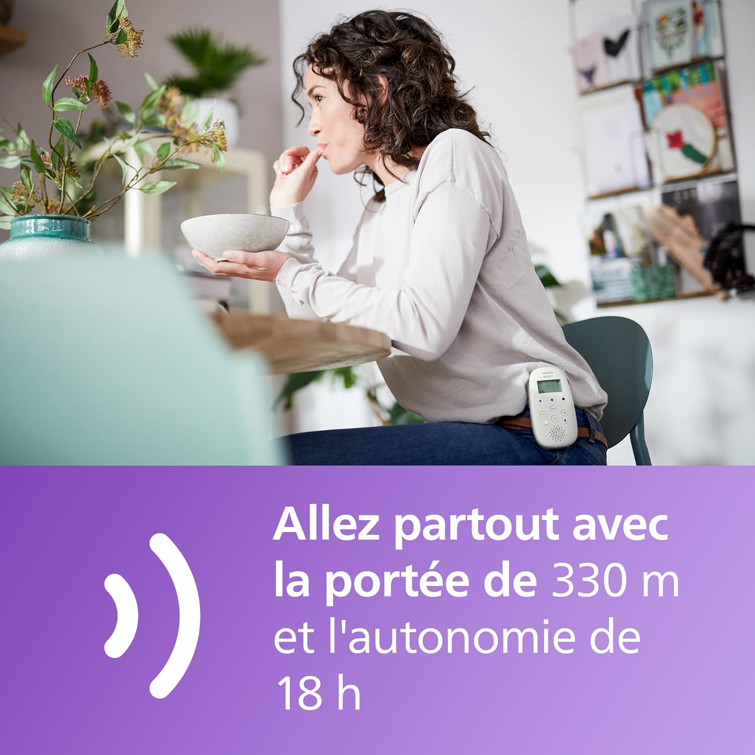 Thumbnail 5 de Philips Avent SCD713 Écoute-bébé audio 18h