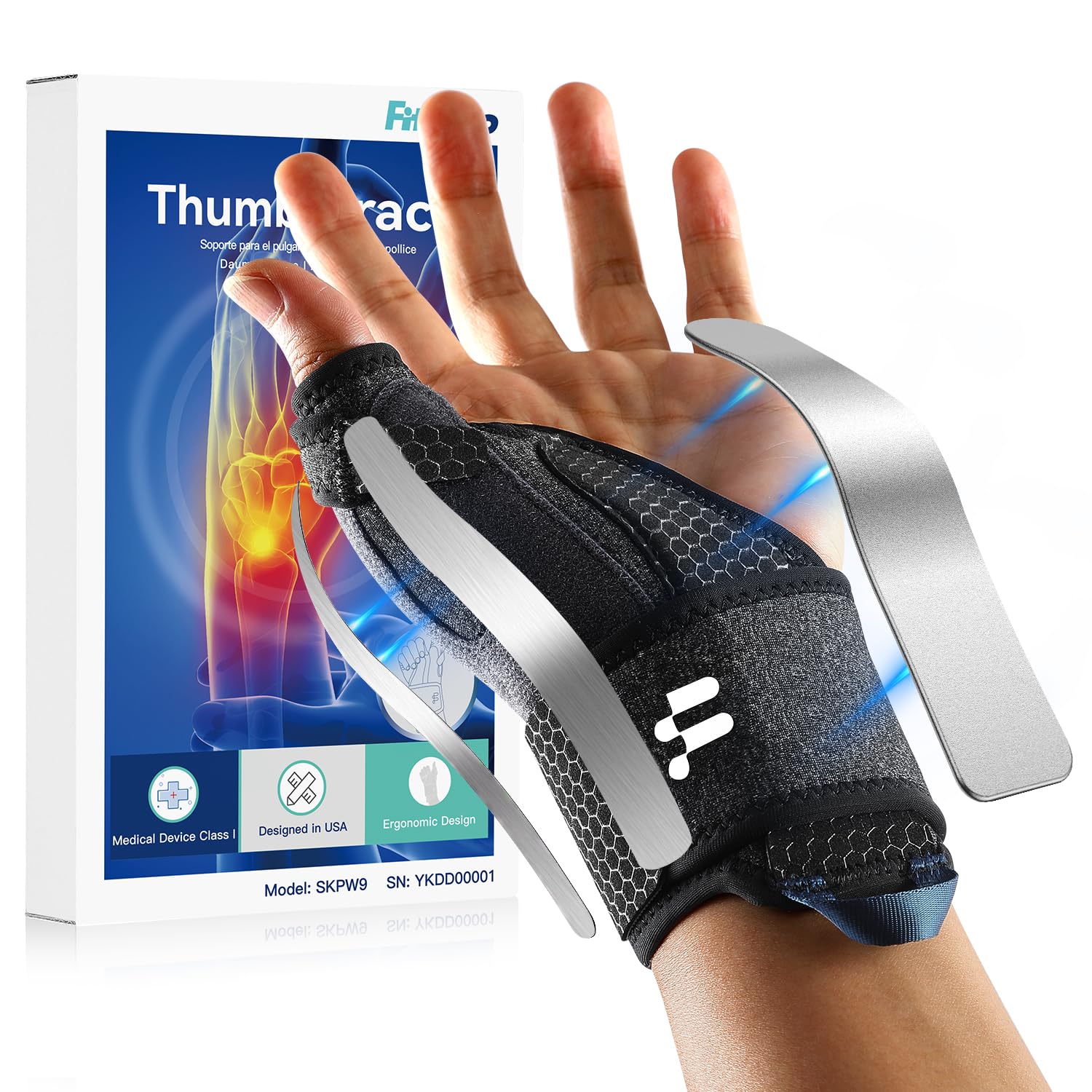 Fitomo Tutore Pollice 2 in 1: supporto ergonomico per pollice e polso