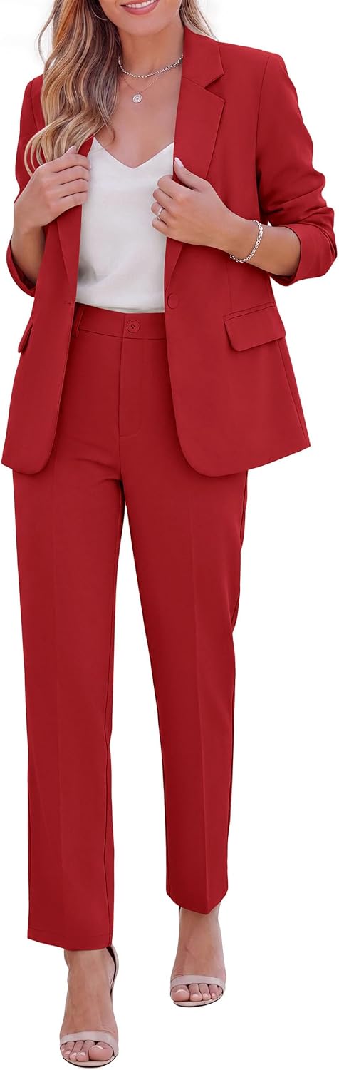 Detalle 1 de PRETTYGARDEN Women's Pantsuit Set in 95% Polyester