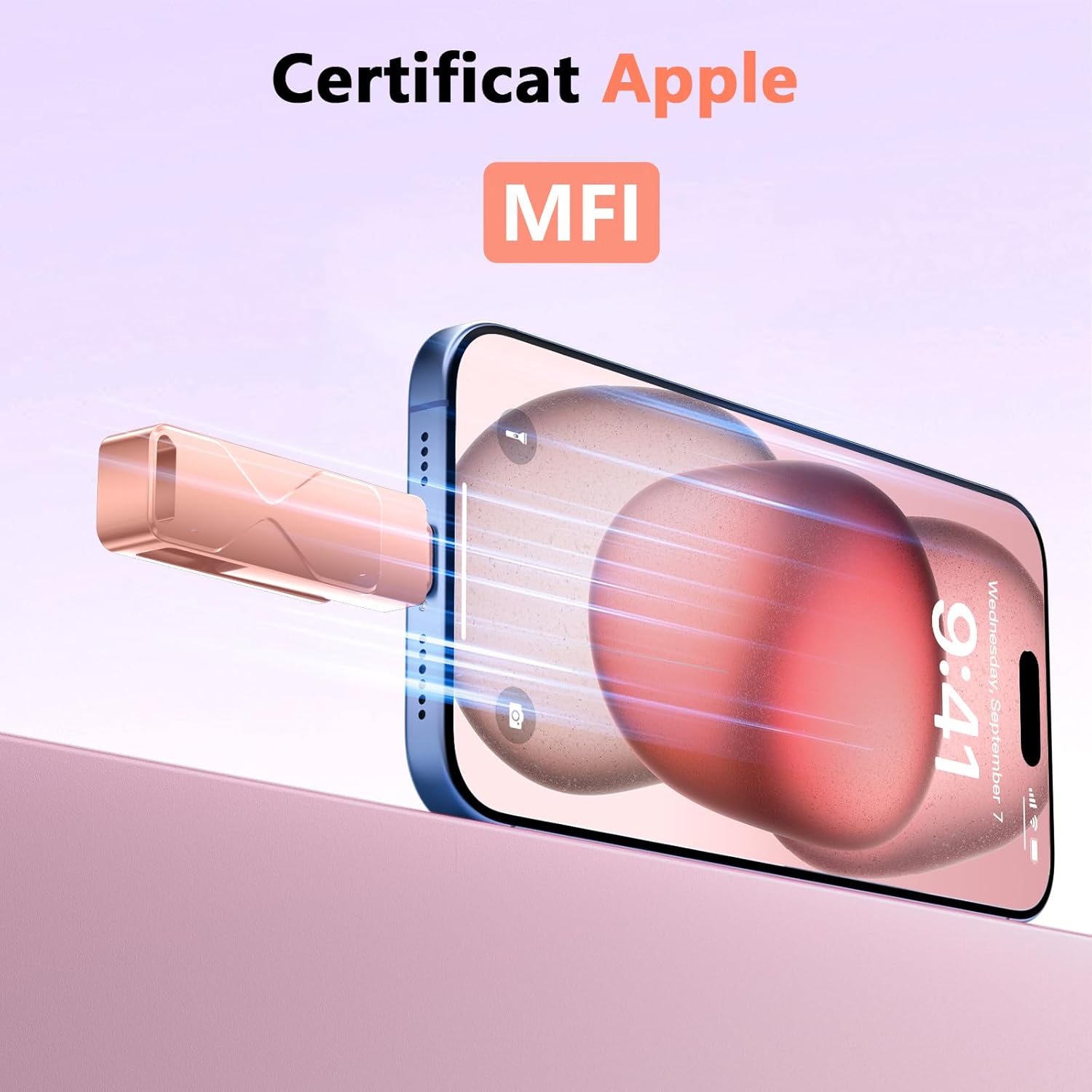 Thumbnail 2 de USB-Stick für iPhone 512GB – MFi-zertifiziertes 3-in-1 Speichergerät