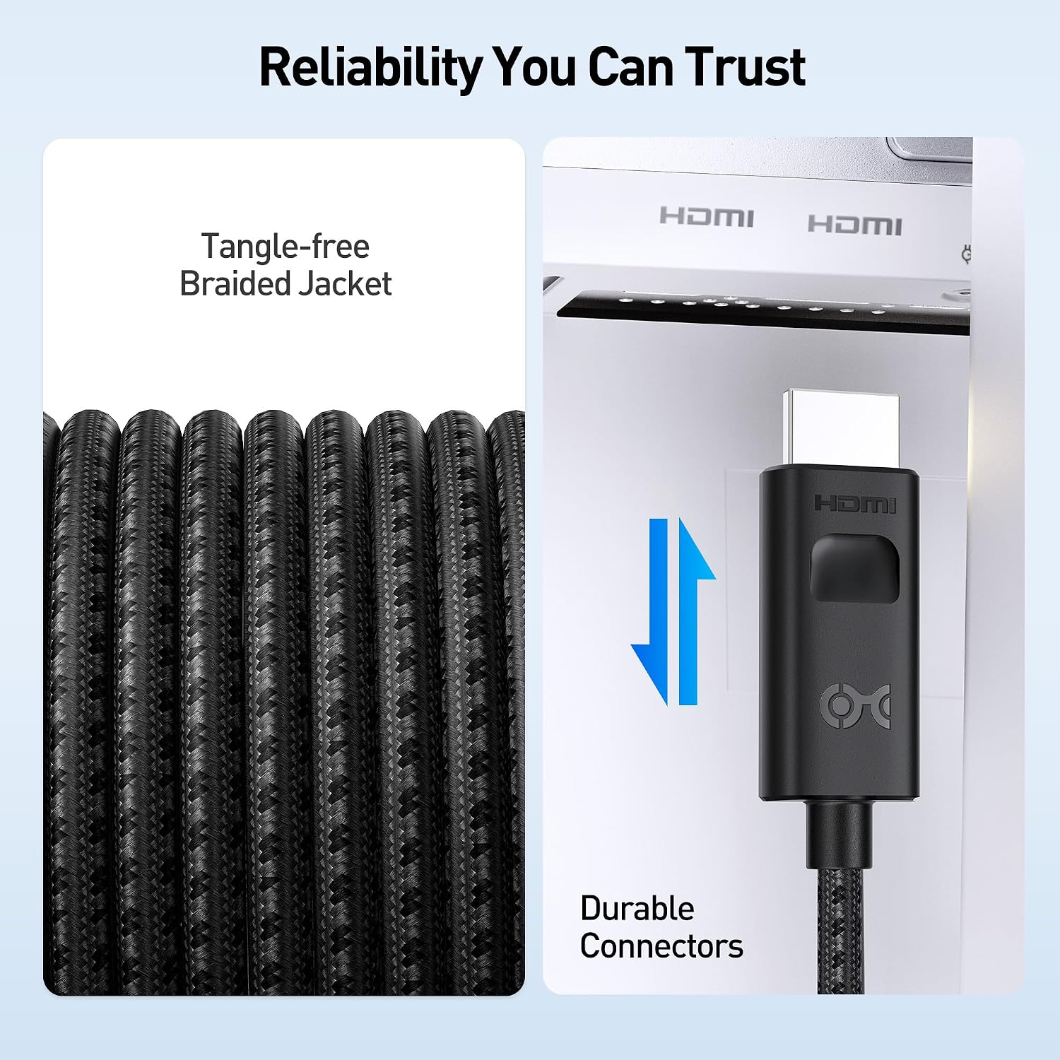 Thumbnail 6 de Cable Matters Uni-Directional 8K DisplayPort to HDMI 2.1 Cable — 6ft (DP 1.4 to HDMI 2.1) for 4K 240Hz / 8K 60Hz