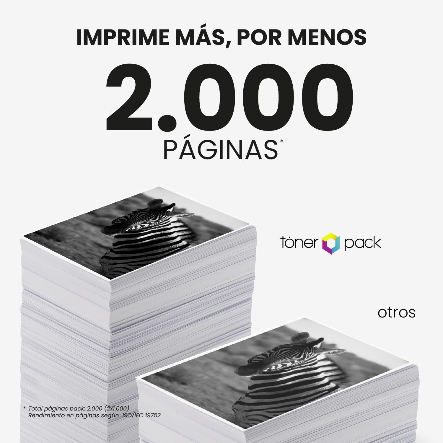 Detalle 2 de Toner Pack TN1050 Compatible Brother DCP-HL (2 unidades) 🖨