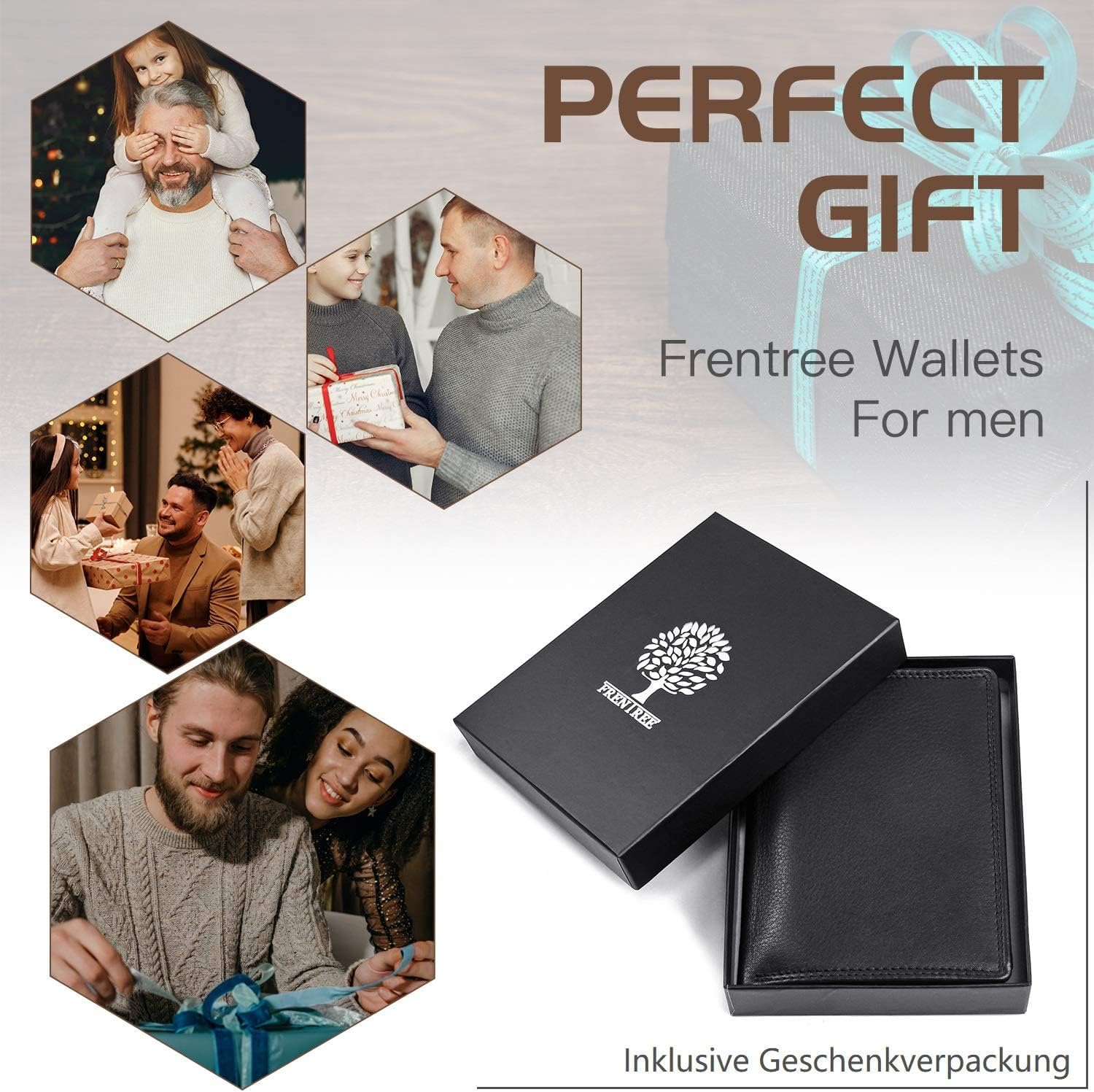 Thumbnail 4 de Frentree Herren Geldbörse Nappa Leder 15 Karten 👛