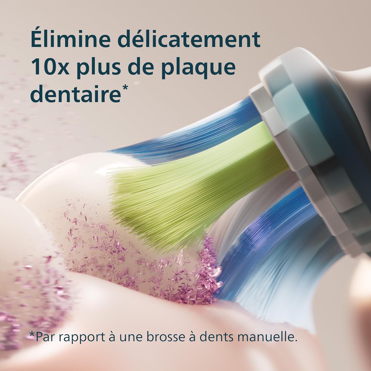 Detalle 2 de Philips Sonicare DiamondClean 9000 – Lot de 2 brosses électriques connectées HX9914/61, Noir Rose or