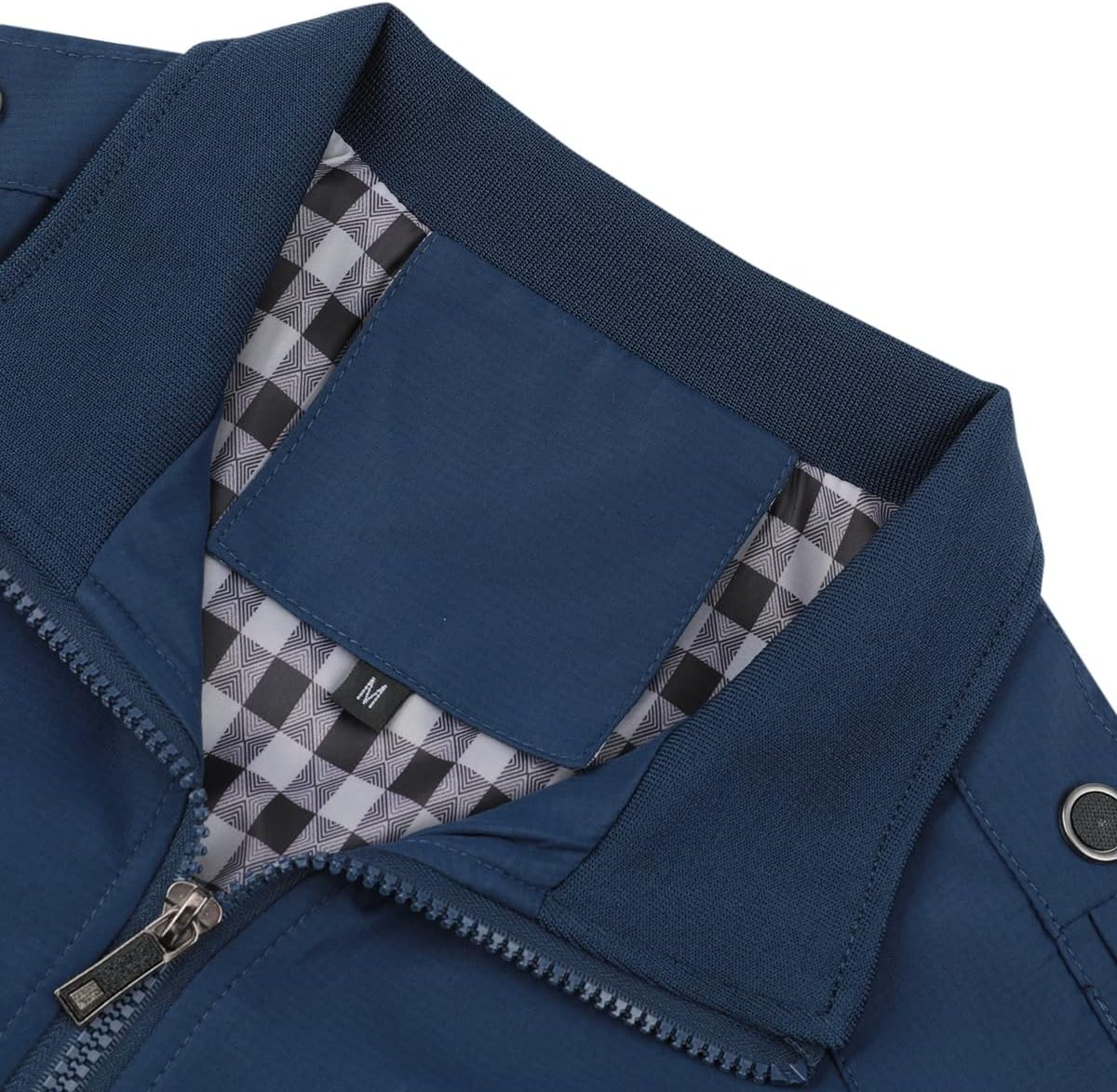 Detalle de Allthemen giubbotto invernale da uomo con collo alto e zip, stile aviatore