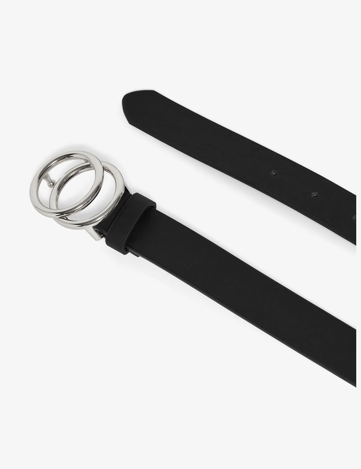 Detalle de Ceinture Only femme Onlrasmi Pu Jeans Belt Noos (ceinture) — Noir, boucle argentée