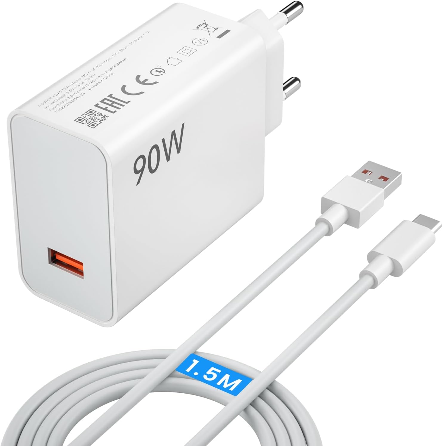 Cargador 90W Carga rápida USB-C para Xiaomi y Redmi