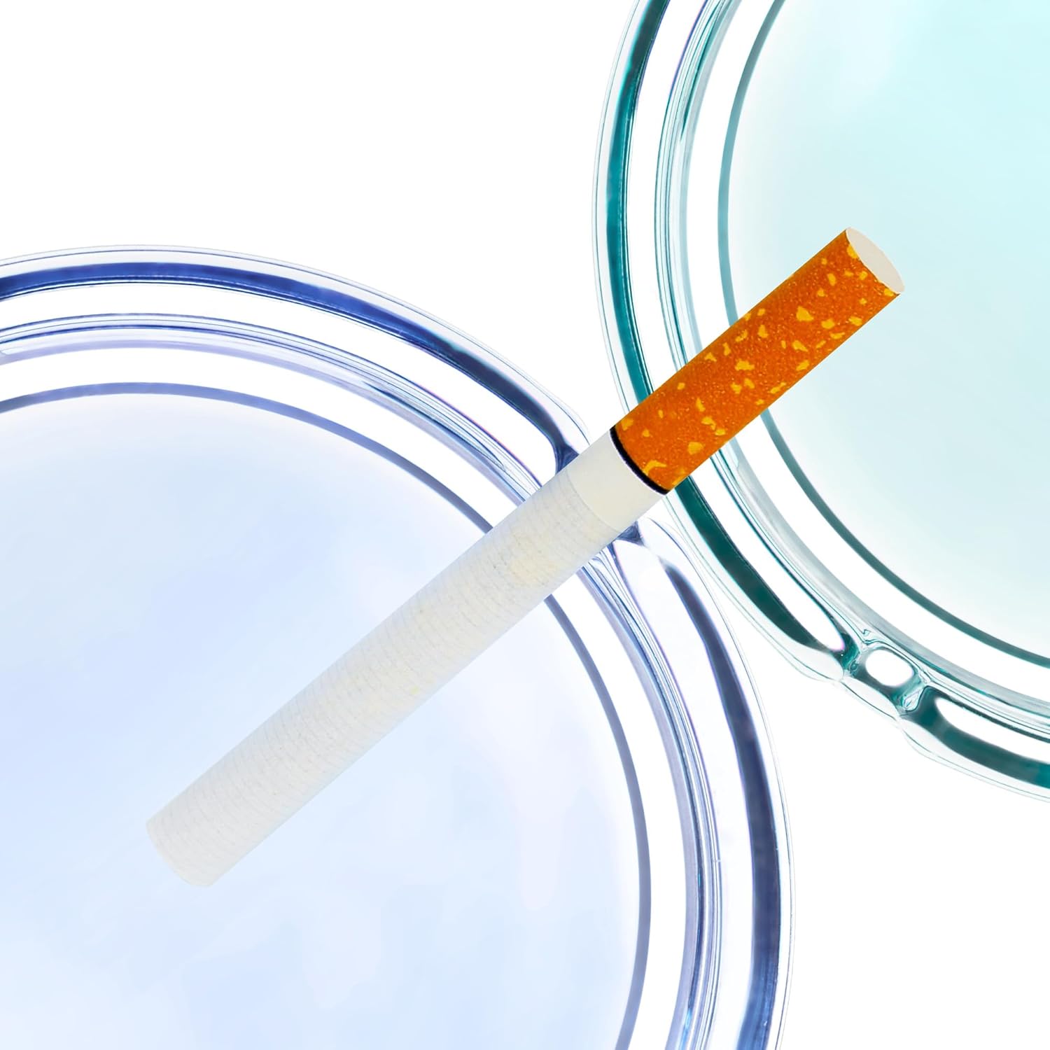 Thumbnail 2 de Com-four 4X Cendriers en verre 10,5 cm 🟩