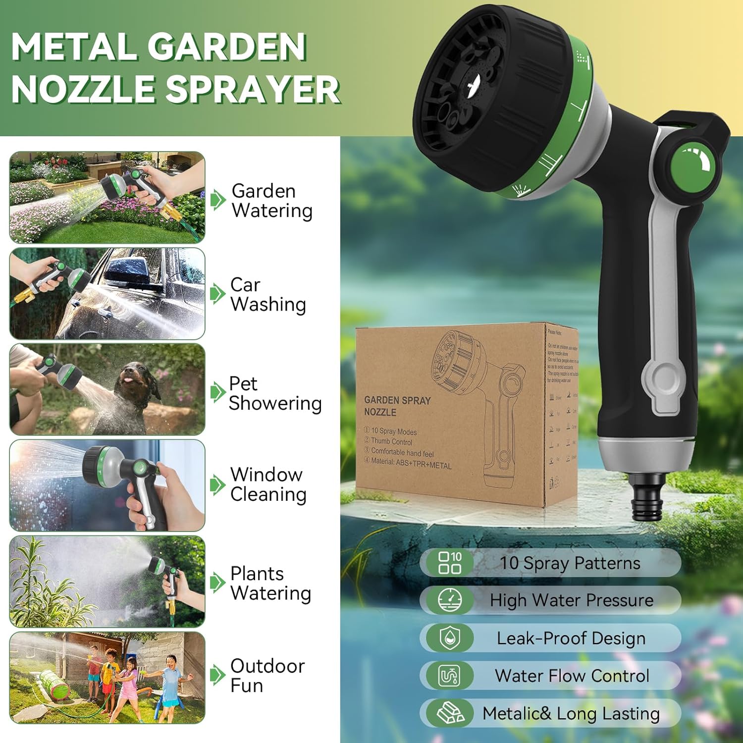 Thumbnail 2 de Metal Hose Pipe Spray Gun Heavy Duty