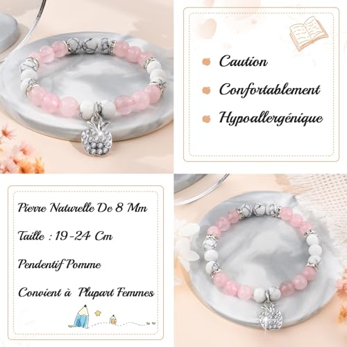 Detalle 2 de BOCHOI Cadeau Maitresse Bracelet Maitresse D'école – Cadeau personnalisé pour maîtresse et maîtres