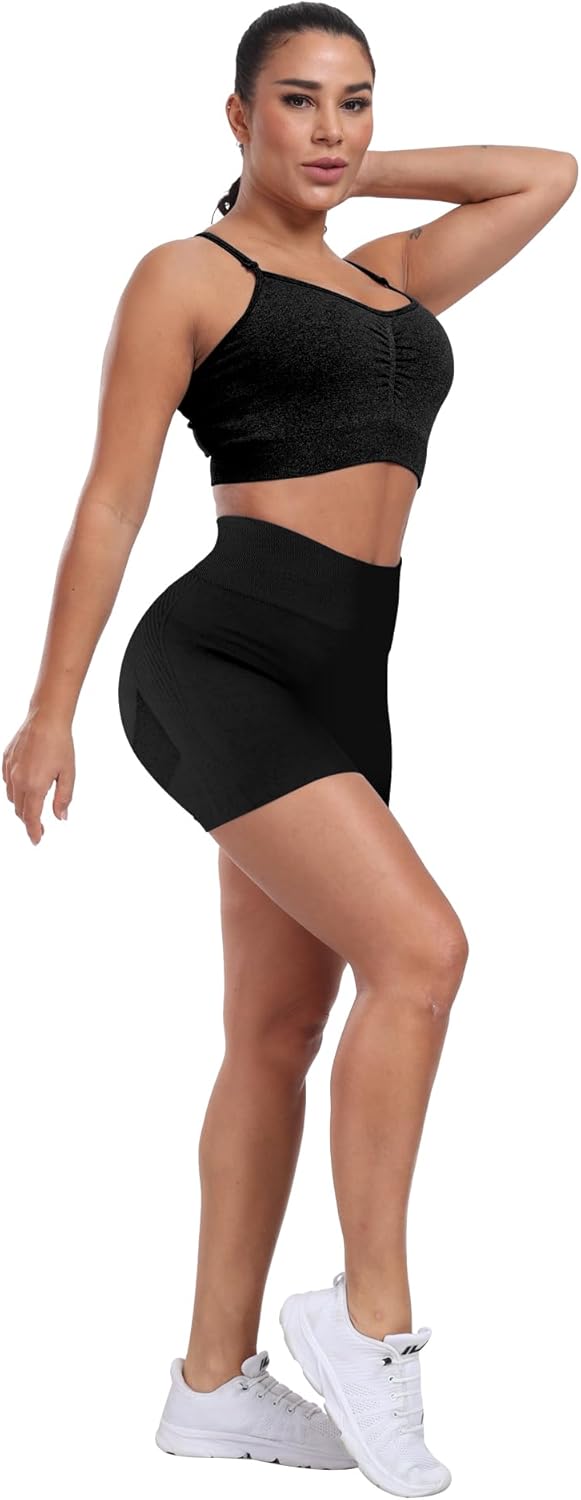 Thumbnail 3 de CHRLEISURE Women's High-Waisted Butt-Lifting Shorts 4-pack