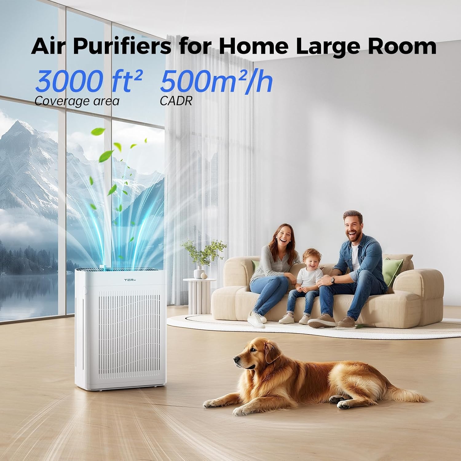 Detalle 2 de Pollon Air Purifier for Large Rooms 3000 sq ft 🌬