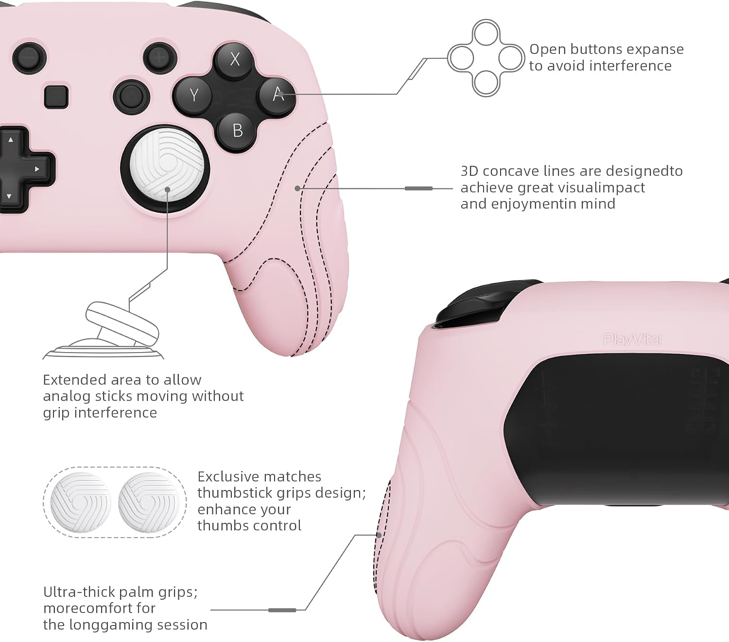 Thumbnail 5 de PlayVital Samurai Edition silicone case for Switch Pro