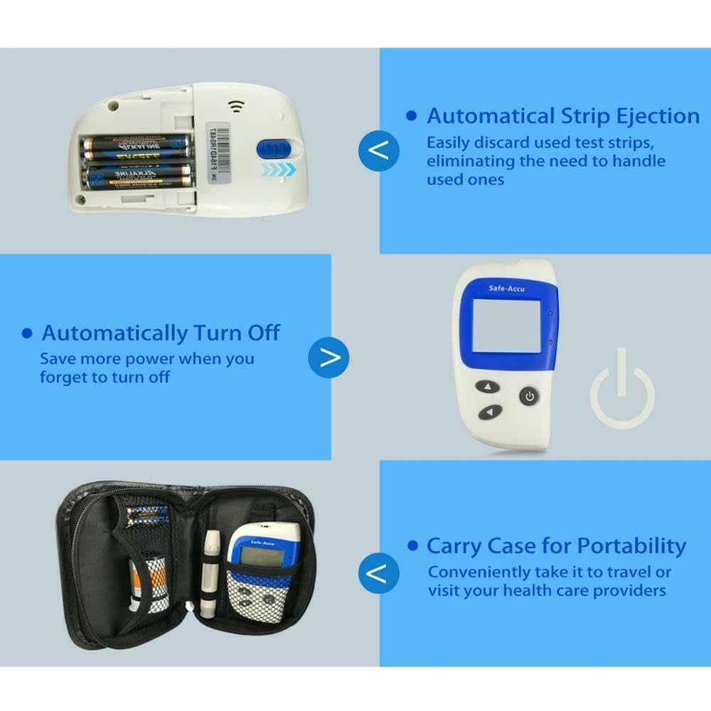 Detalle de Sinocare Safe-Accu2 blood glucose monitor 200 memory