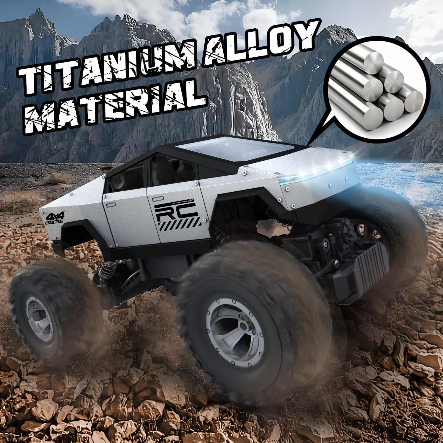 Detalle 2 de WIAORCHI 1:12 Scale RC Car 4WD Off-Road Monster Truck