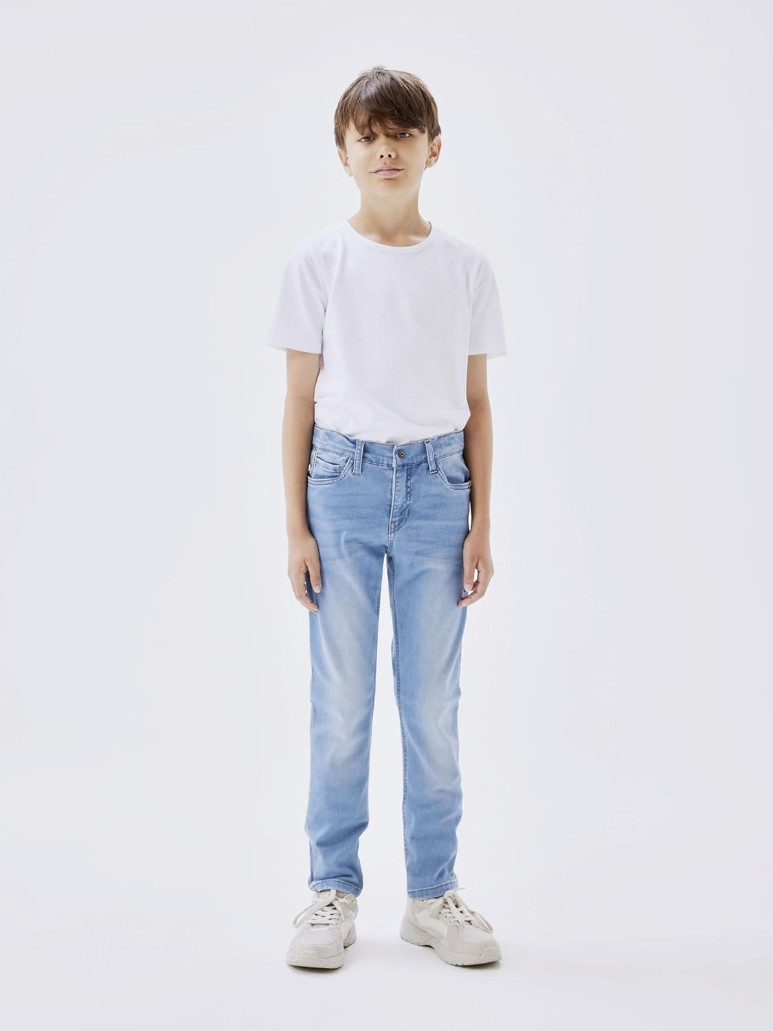 Detalle 2 de Jeans garçon Name It Nkmtheo Denim extensible – coupe extra slim