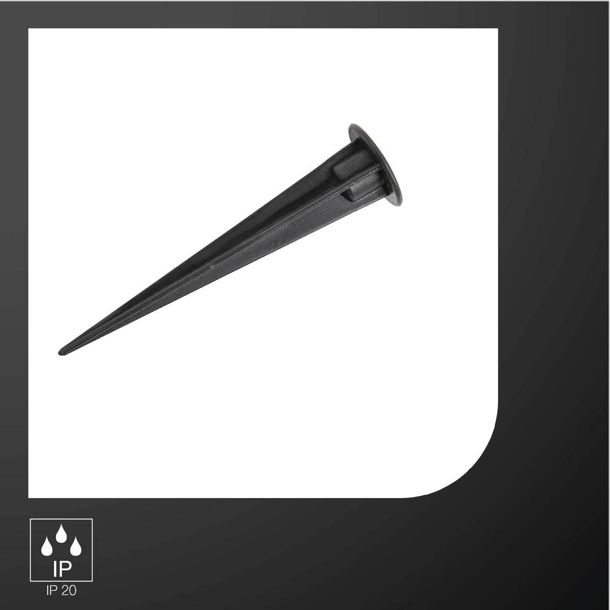 Detalle 2 de Piquet en plastique SLV pour lampe extérieure – 175 cm (noir)