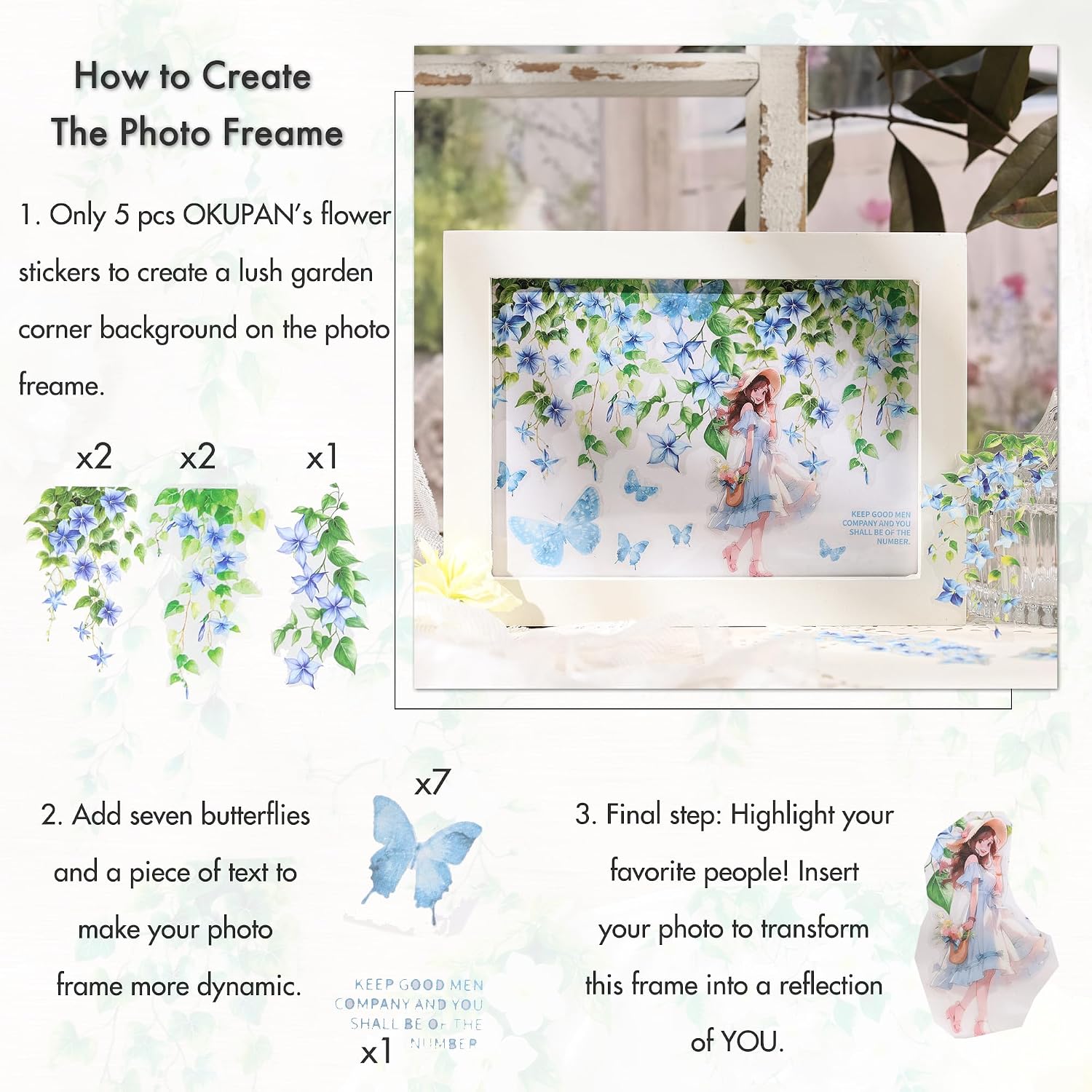 Thumbnail 2 de 120pcs Flower Stickers for Scrapbooking – Waterproof Floral Stickers for Journaling, Junk Journal, Home Decor, Laptop, Water Bottle, DIY Crafts (6 Floral Themes)