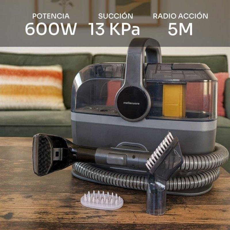 Detalle de Aspirador de Tapicerías Mellerware Cleany Carpet 600W 13000Pa — Doble Depósito