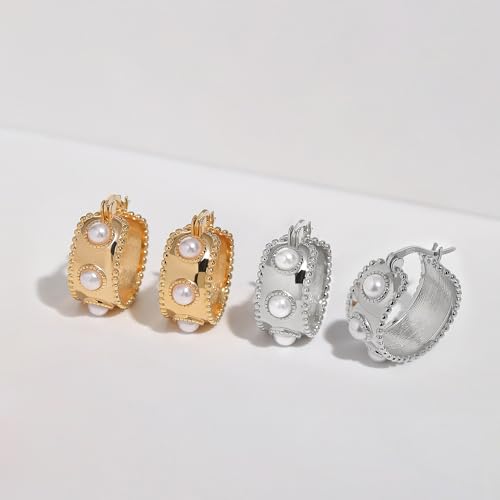 Thumbnail 6 de Meissa Orecchini Donna Argento 925 Cerchio Perle – Orecchini ipoallergenici con madreperla, confezione regalo