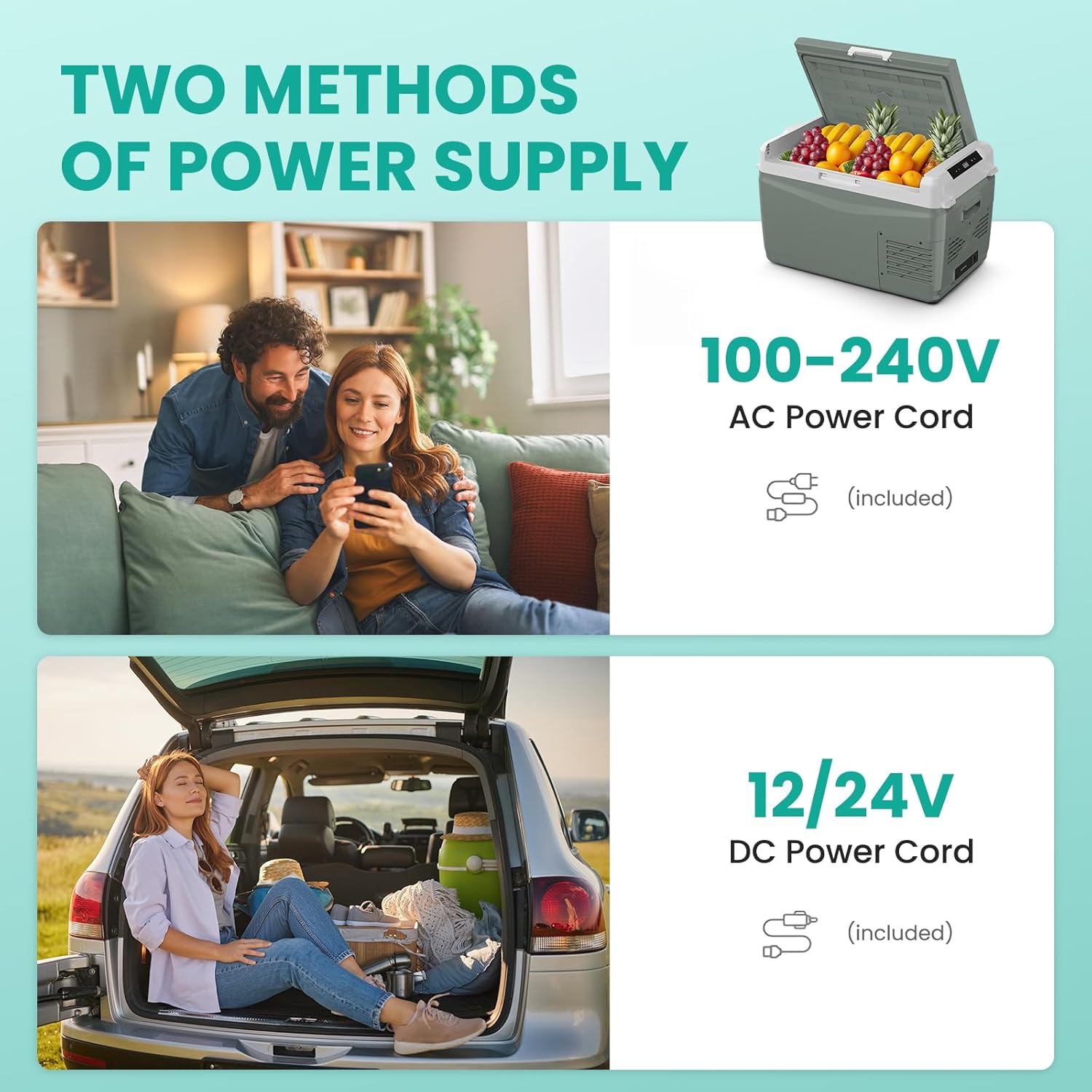 Detalle de Alpicool GC30 29L Portable Compressor Car Refrigerator: A Practical 12V/240V Camping Fridge