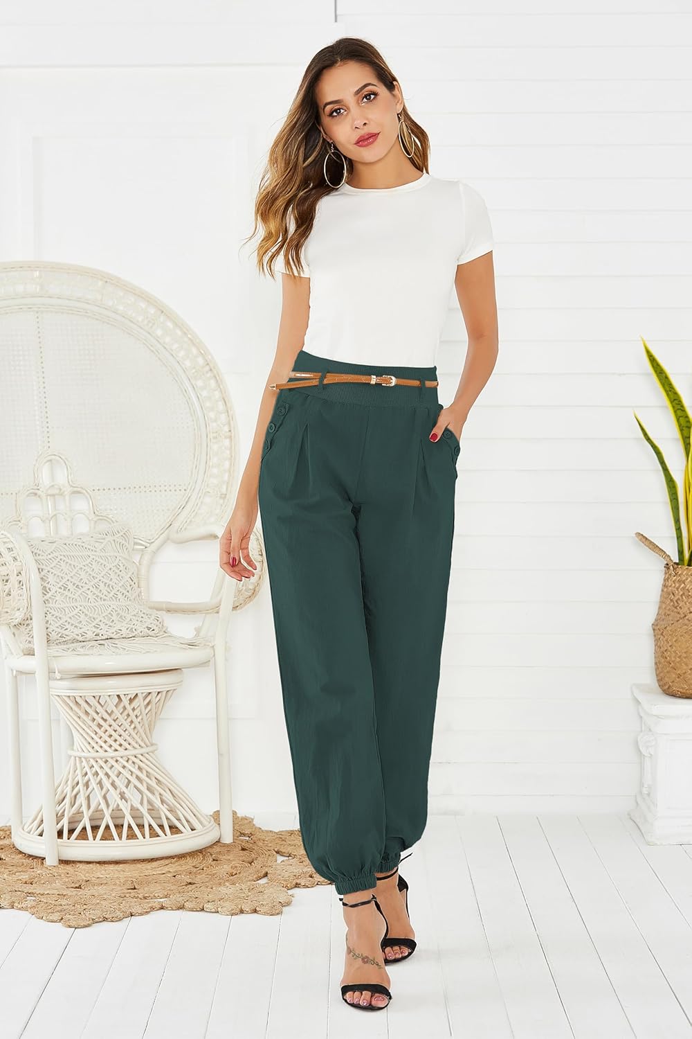 Thumbnail 2 de Cindeyar Damen Haremshose Sommerhose – Aladin-Stil, weich & bequem