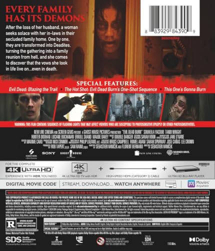 Detalle de Evil Dead Burn (4K Ultra HD + Digital) – A WB Blu-ray/Ultra HD Collector’s Pick