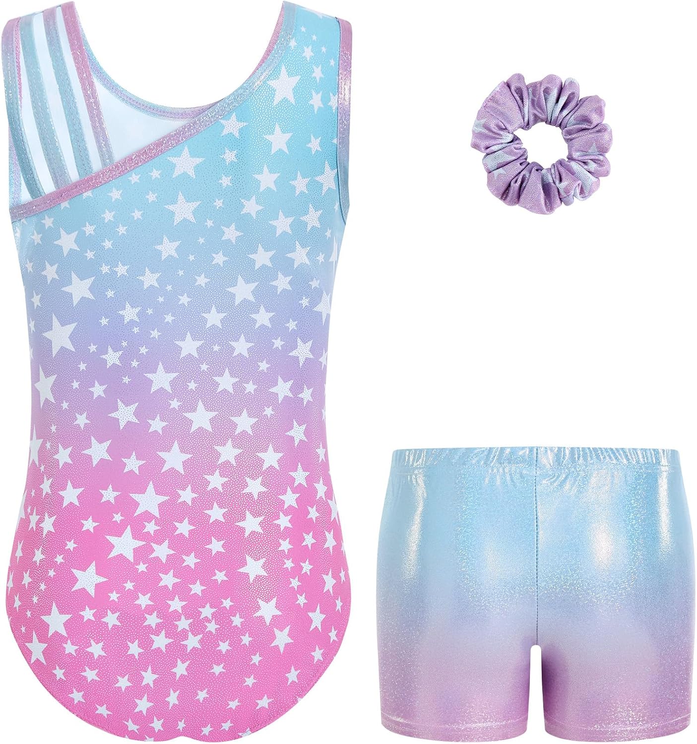 Thumbnail 1 de Gogokids girls’ three-piece gymnastics set (sleeveless leotard, shorts and hairband)